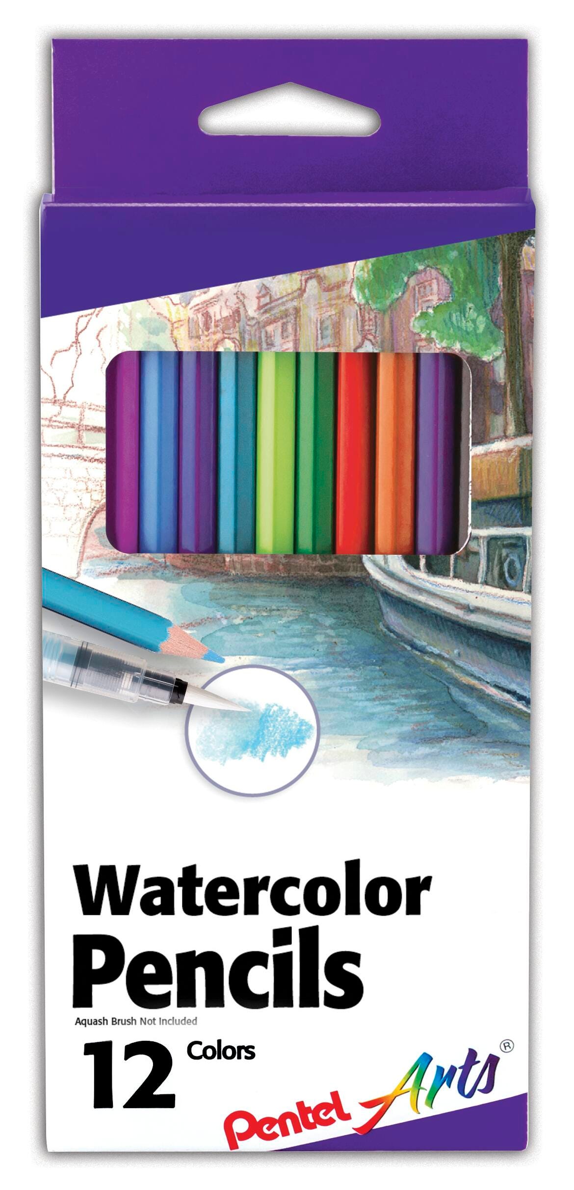 PENCILS WTRCLR PENTEL ARTS ASST COLORS SET OF 12
