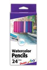 PENCILS WTRCLR PENTEL ARTS ASST COLORS SET OF 24