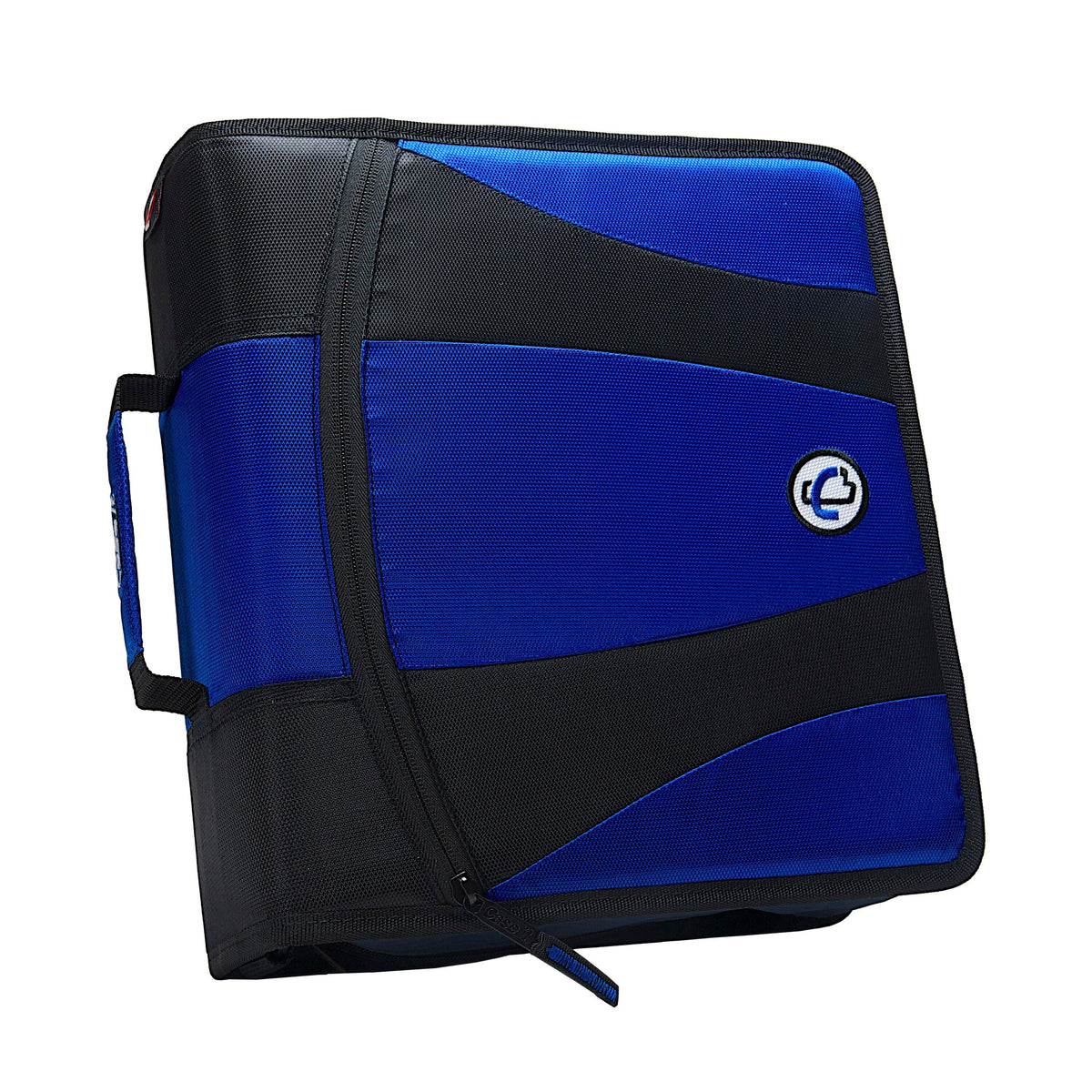 BINDER ZIPPER DUAL D-RING W/TABS 2IN BLUE