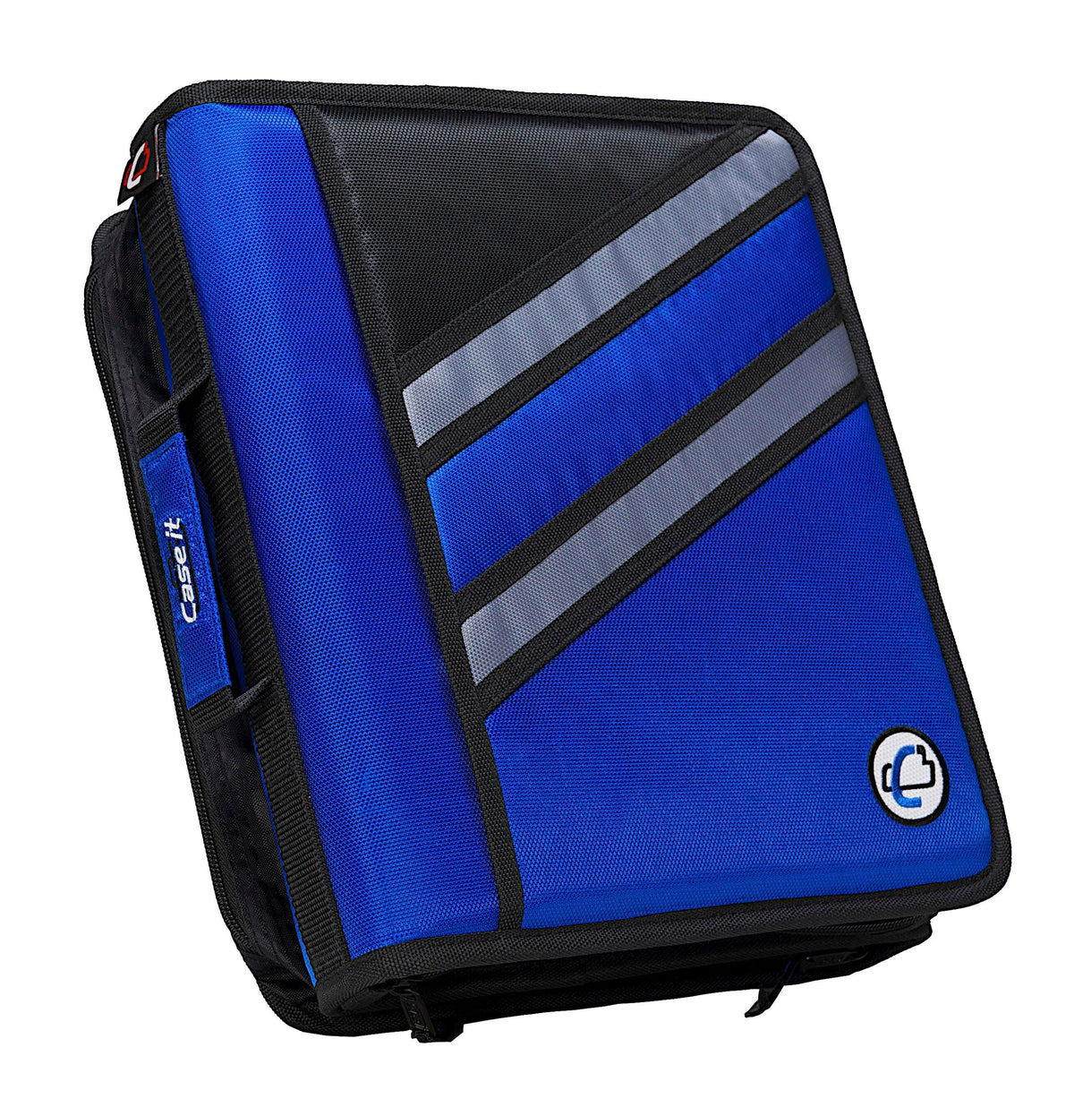 BINDER ZIPPER Z-DESIGN D-RING W/TABS 1.5IN BLUE