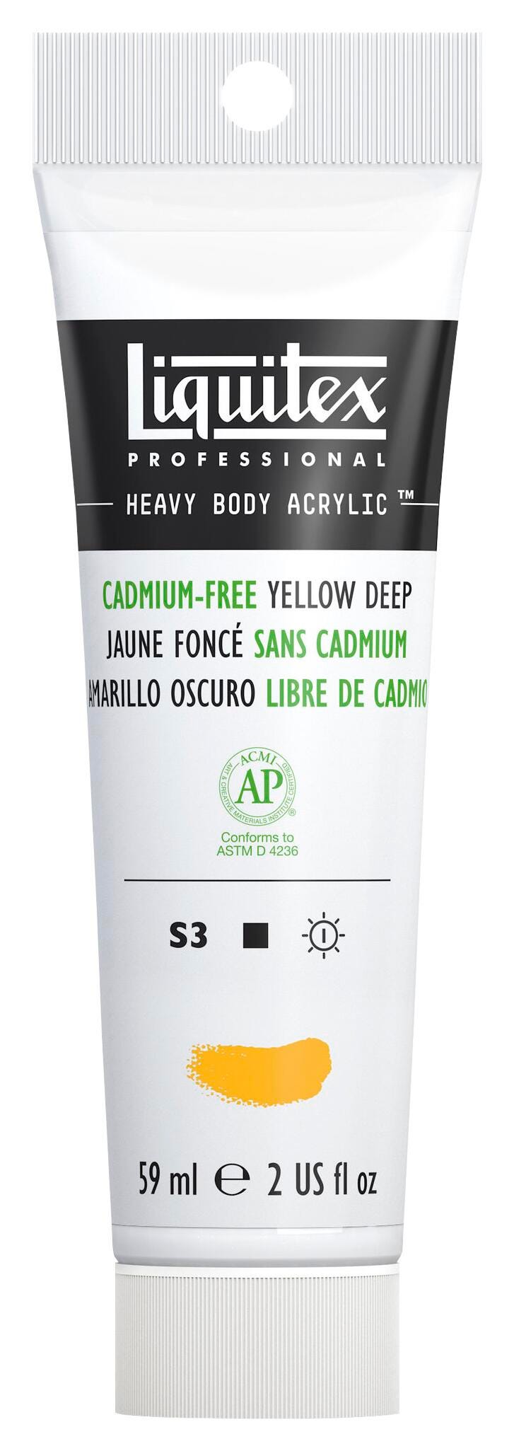 PAINT ACRYLIC HB LIQUITEX CADMIUM FREE YELLOW DEEP 2 OZ