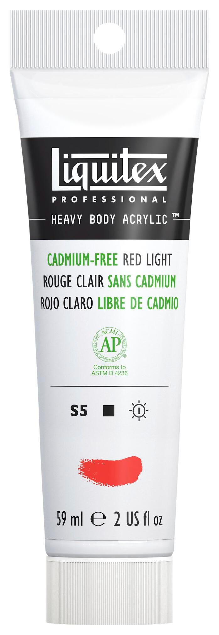 PAINT ACRYLIC HB LIQUITEX CADMIUM FREE RED LIGHT 2 OZ