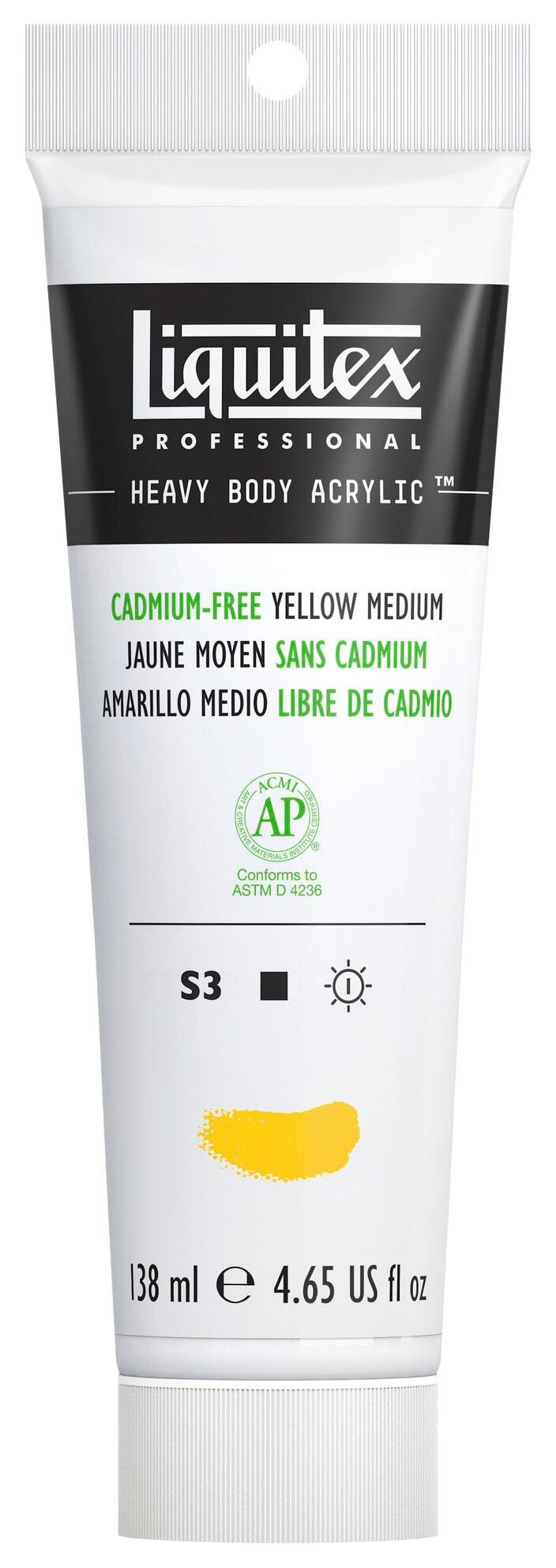 PAINT ACRYLIC HB LIQUITEX CADMIUM FREE YELLOW MEDIUM 4.65 OZ