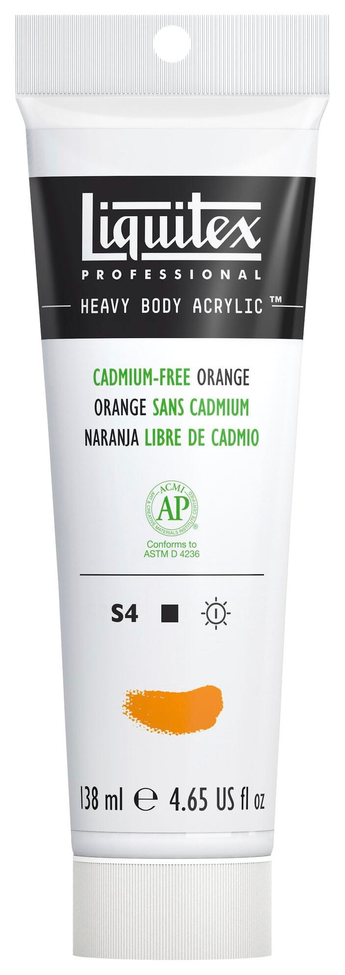 PAINT ACRYLIC HB LIQUITEX CADMIUM FREE ORANGE 4.65 OZ