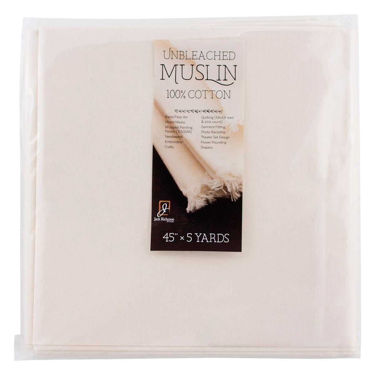 MUSLIN UNBLEACHED 45 IN X 5 YD