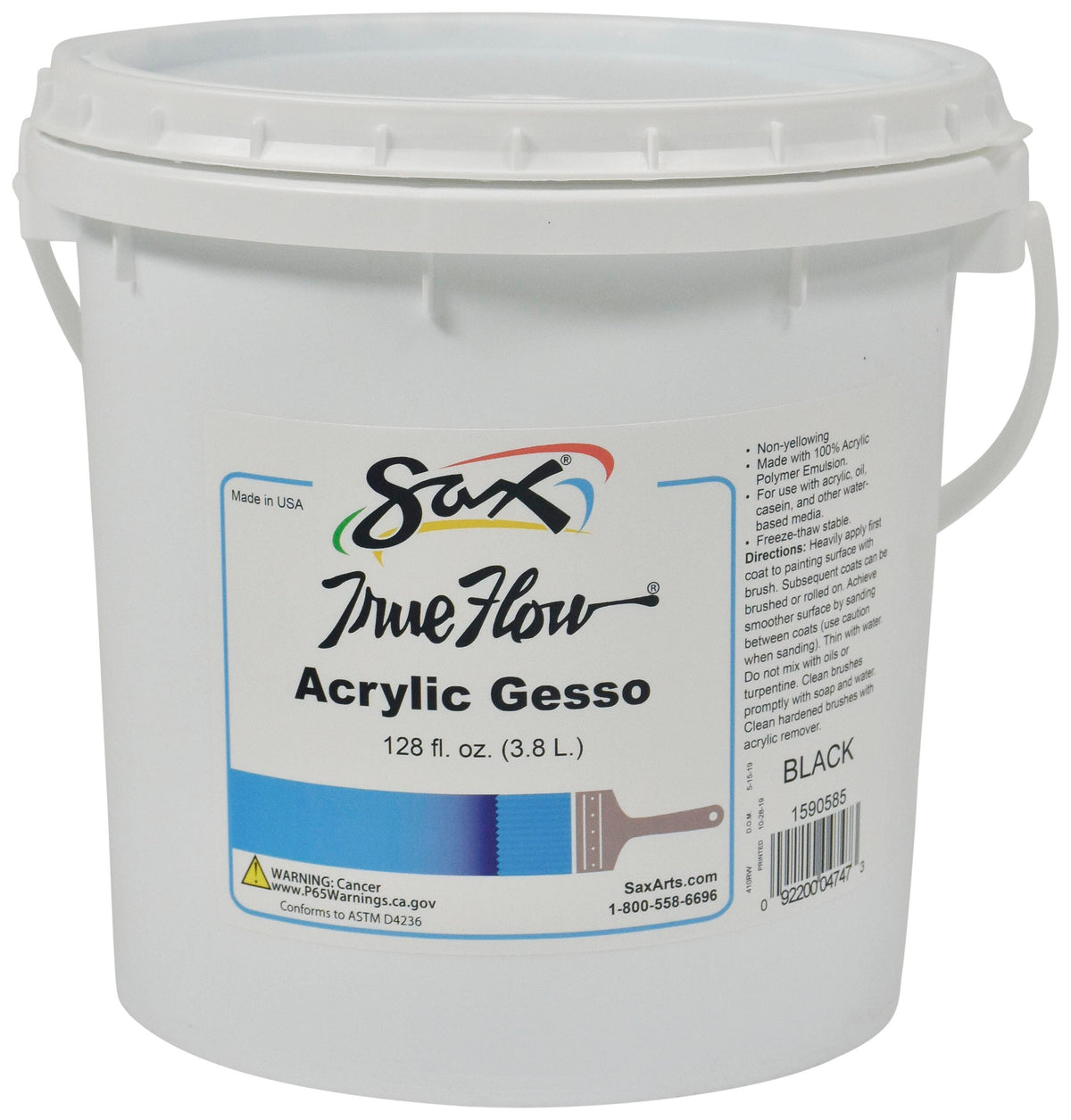 ACRYLIC GESSO SAX BLACK GALLON