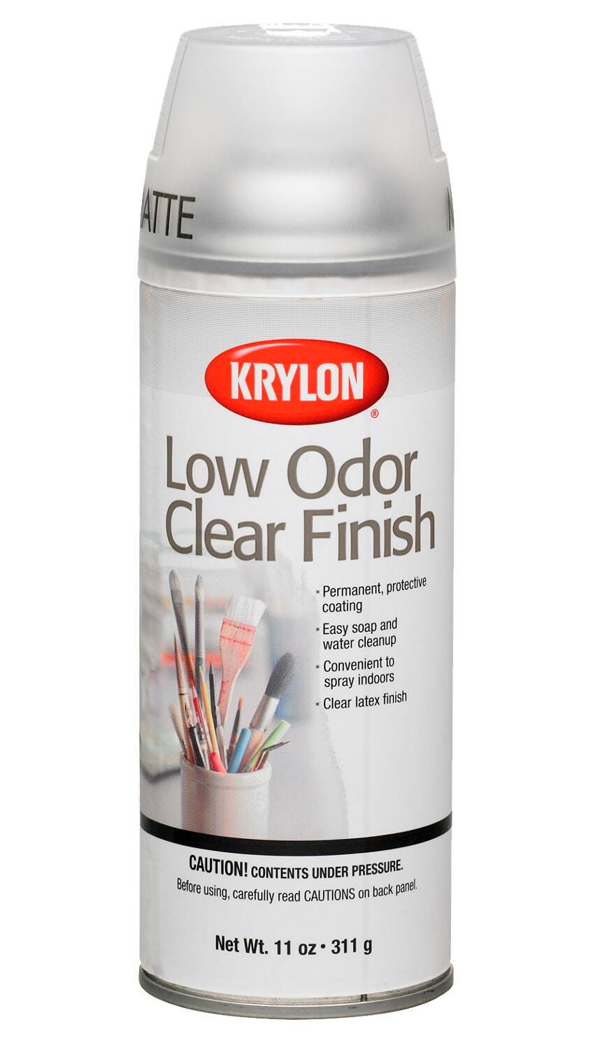CLEAR MATTE FINISH SPRAY KRYLON LOW ODOR CLEAR 11 OZ