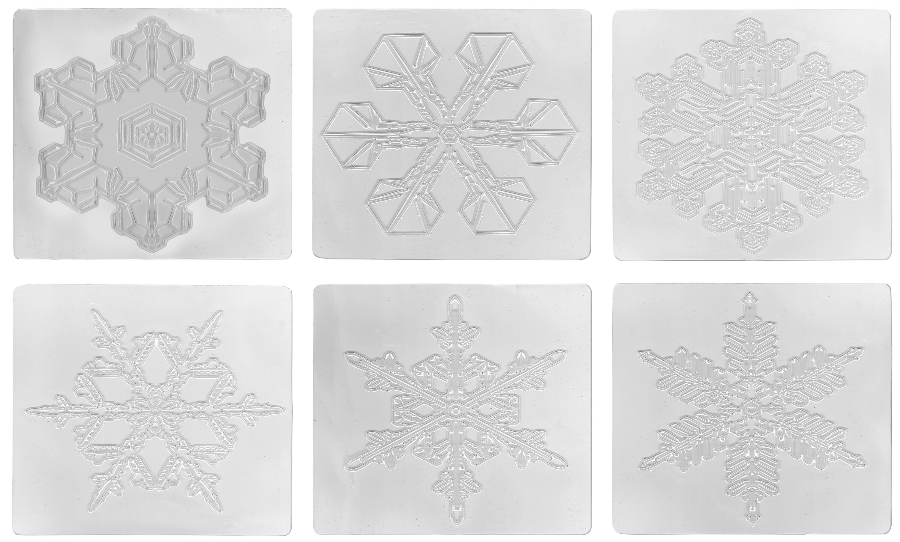 RUBBING PLATES SNOWFLAKES SET OF 6