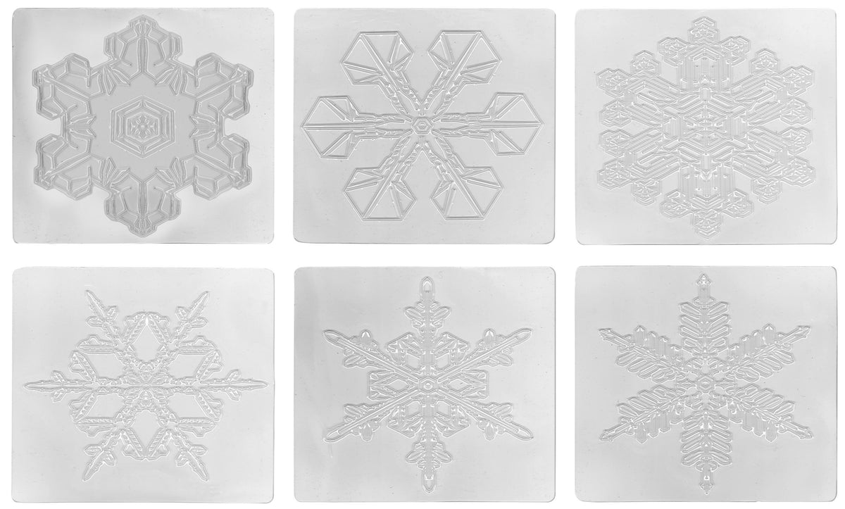 RUBBING PLATES SNOWFLAKES SET OF 6