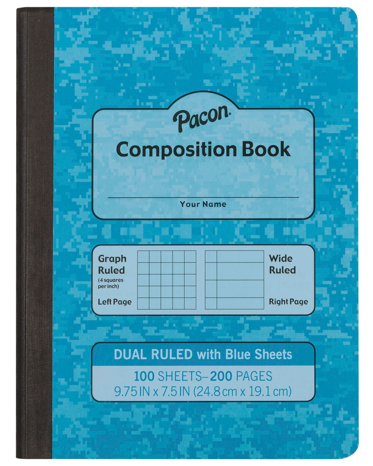 BOOK COMPOSITION DUAL RULED LIGHT BLUE 9.75X7.5 200 PG