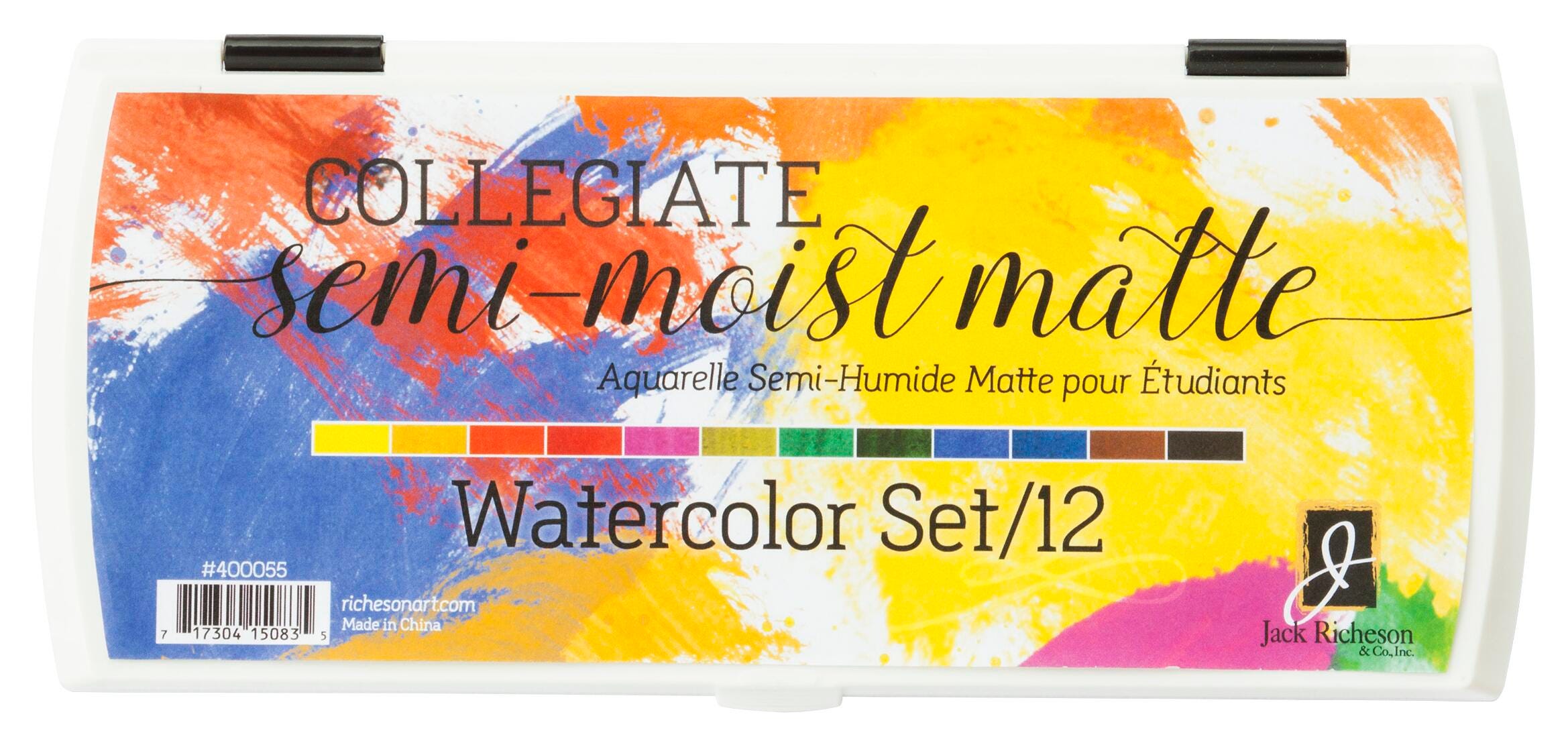PAINT WATERCOLOR SEMI MOIST RICHESON 12 COLLEGIATE PRIMARY MATTE