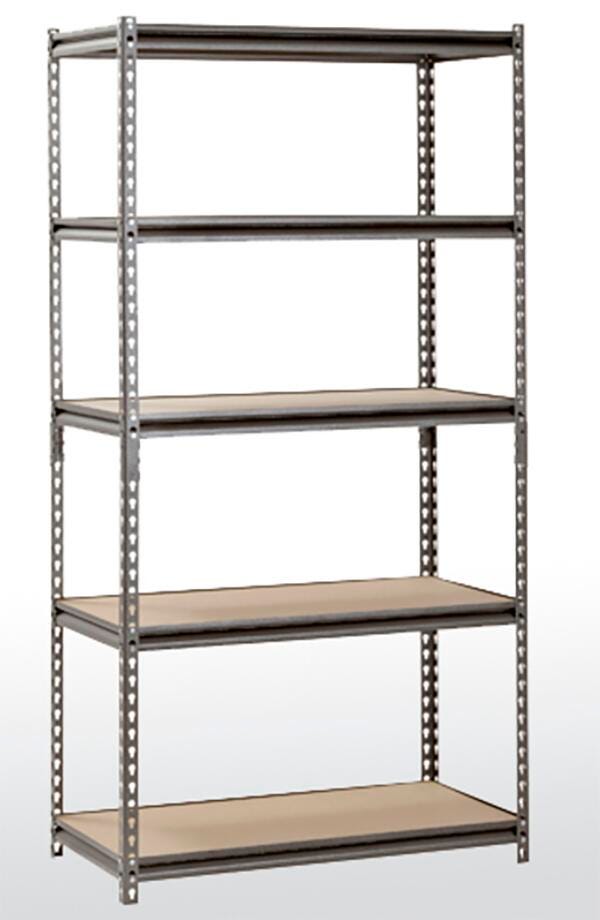 ON HOLD-Z-BEAM BOLTLESS STEEL SHELVING WITH PARTICLEBOARD SHELVES - 36X18X72 - SILVER VEIN