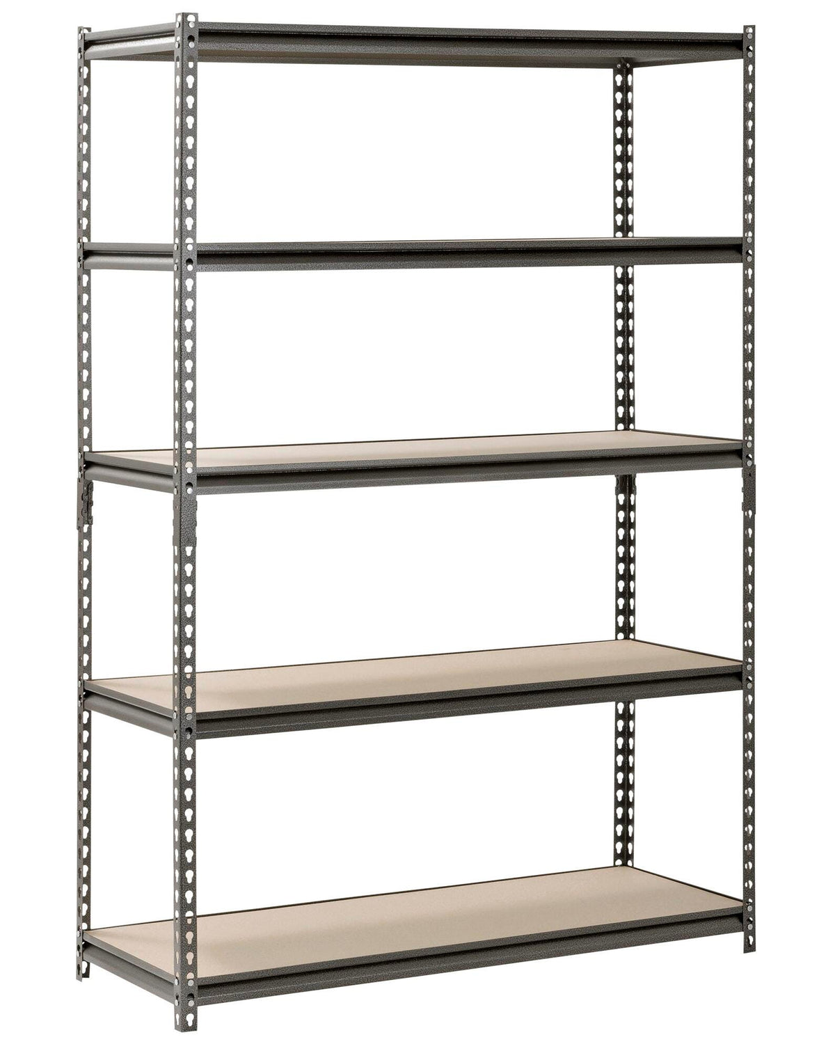 Z-BEAM BOLTLESS STEEL SHELVING WITH PARTICLEBOARD SHELVES - 48X18X72 - SILVER VEIN