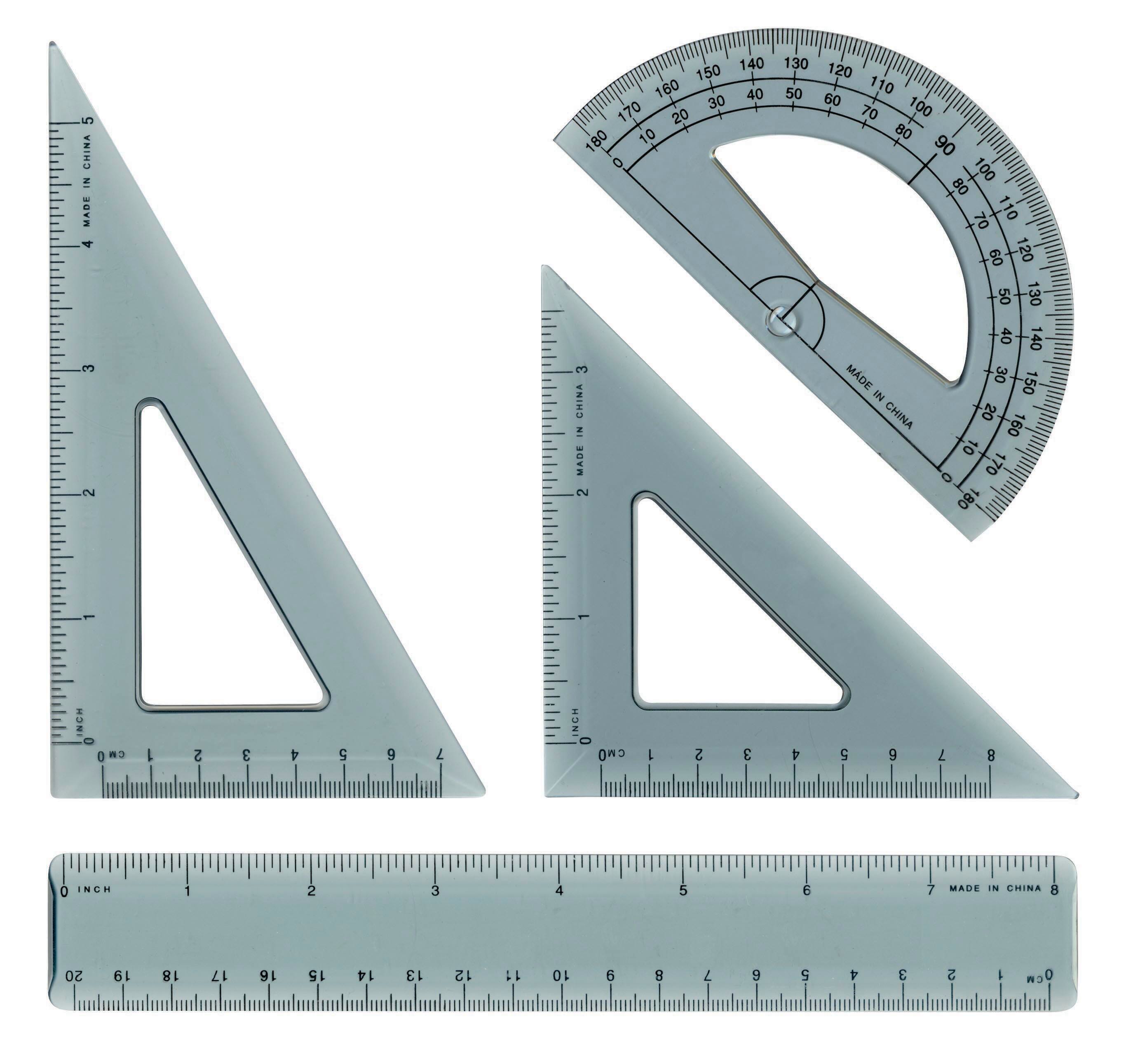 RULER 8 IN/20 CM COMBO SET OF 4