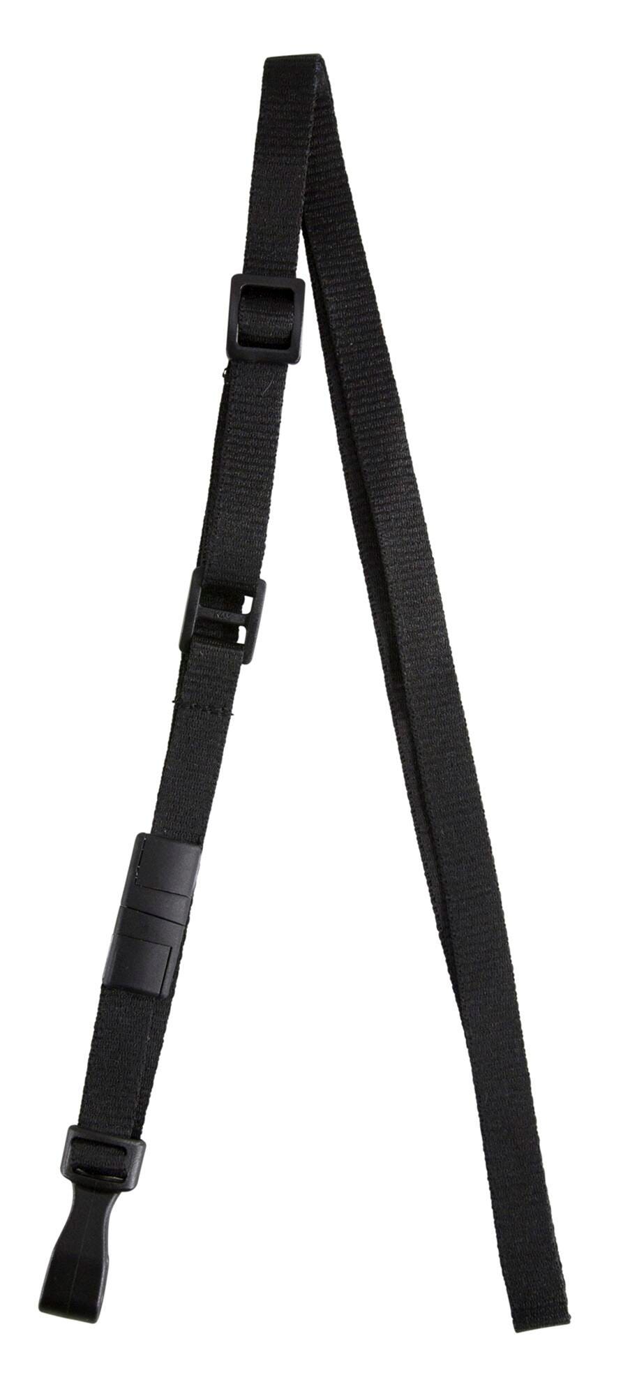 BREAKAWAY LANYARD W/ NO-TWIST PLASTIC HOOK-BLACK PACK OF 10