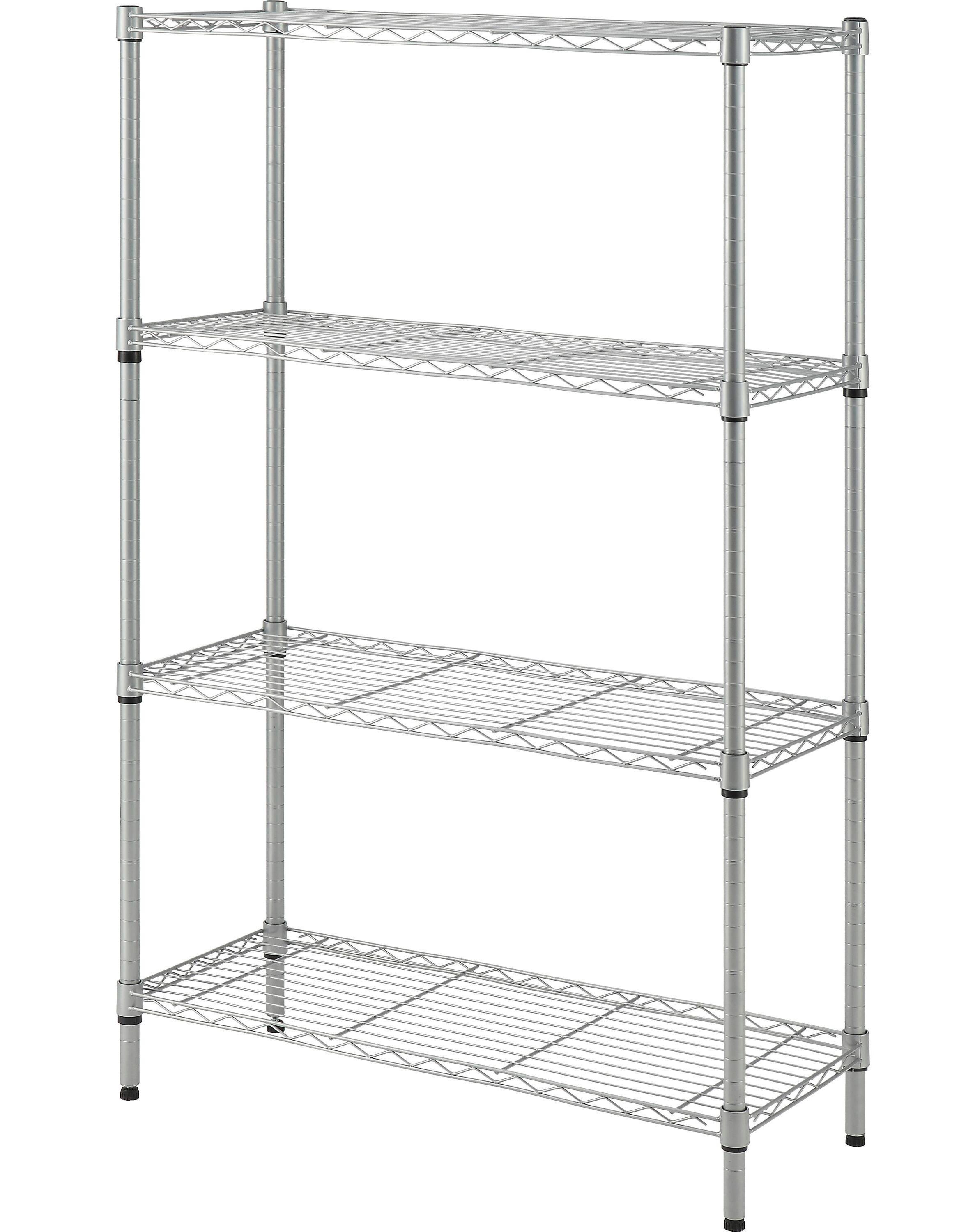 SHELVING LIGHT 4 TIER SILVER