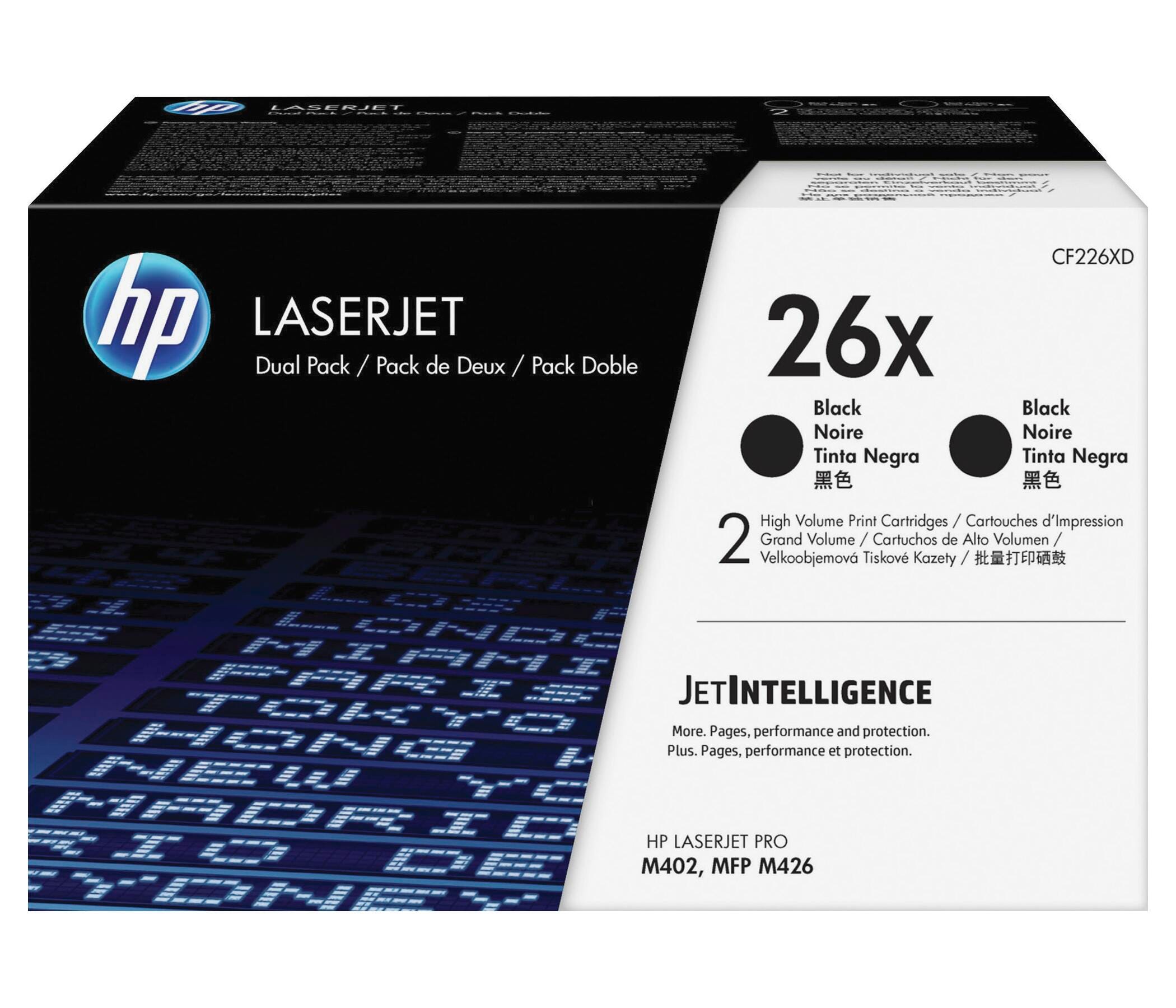 CARTRIDGE INK TONER HP HEWCF226XD BLACK PK OF 2