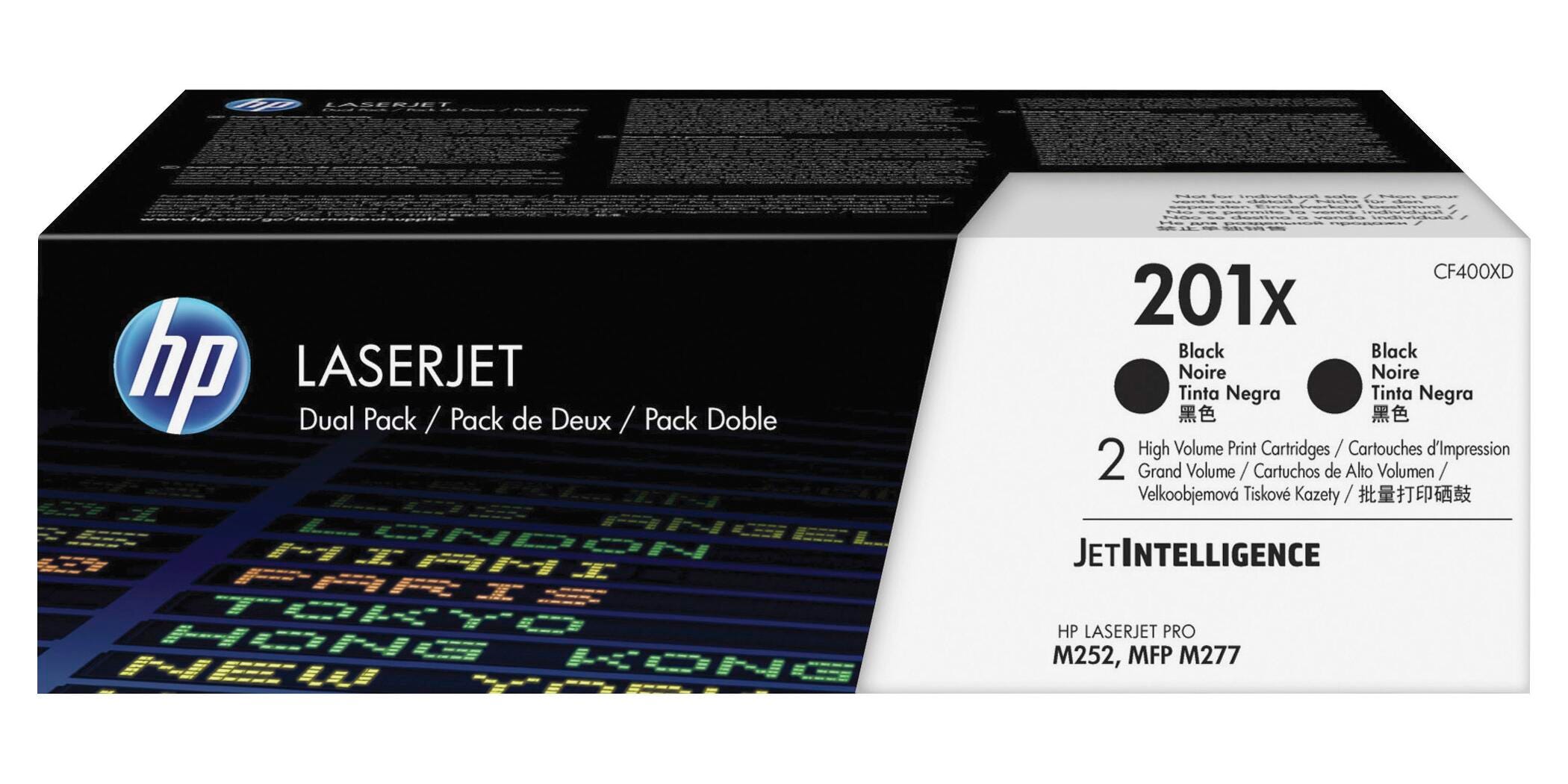 CARTRIDGE INK TONER HP HEWCF400XD BLACK PK OF 2