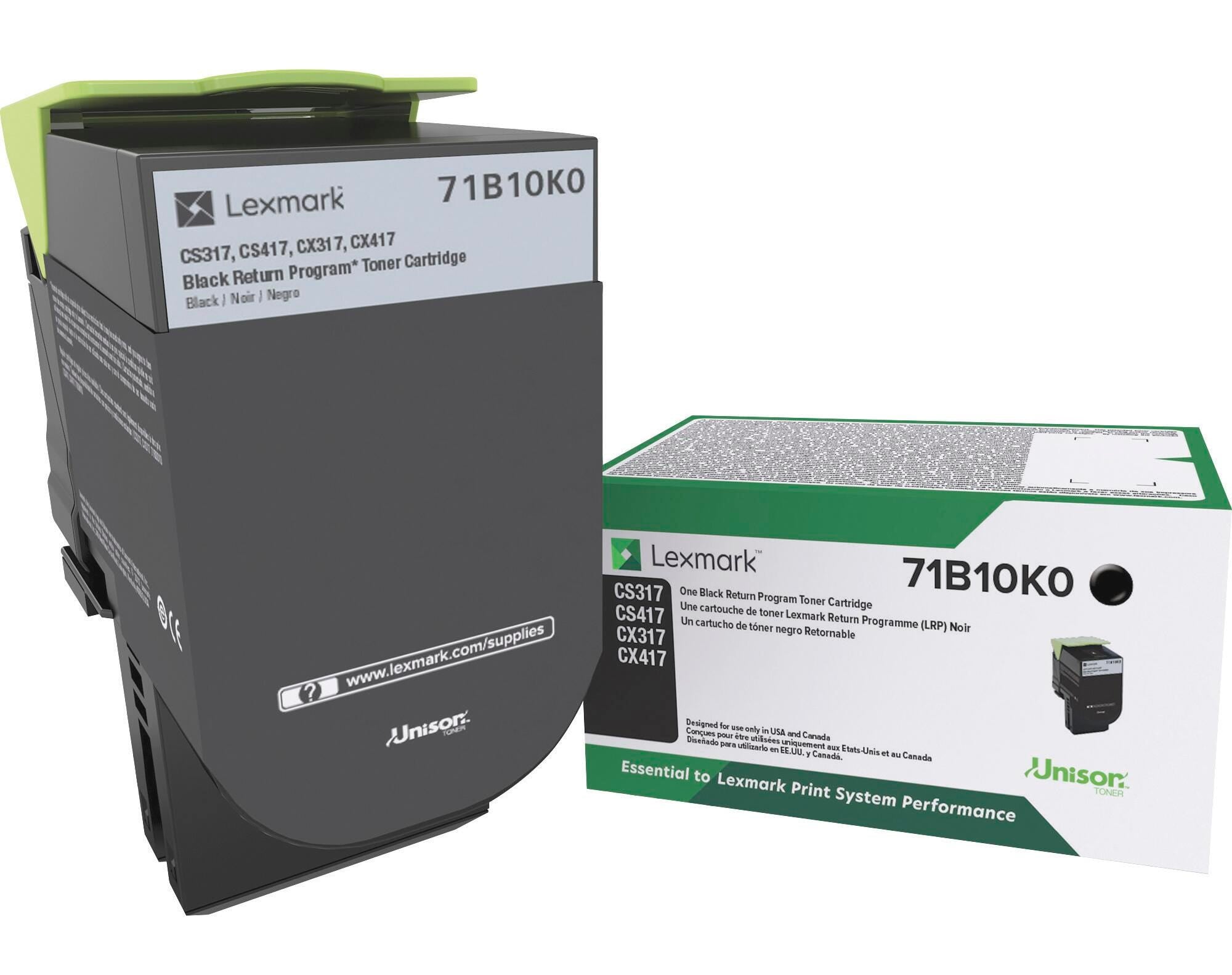 CARTRIDGE INK TONER LEXMARK LEX71B10K0 BLACK