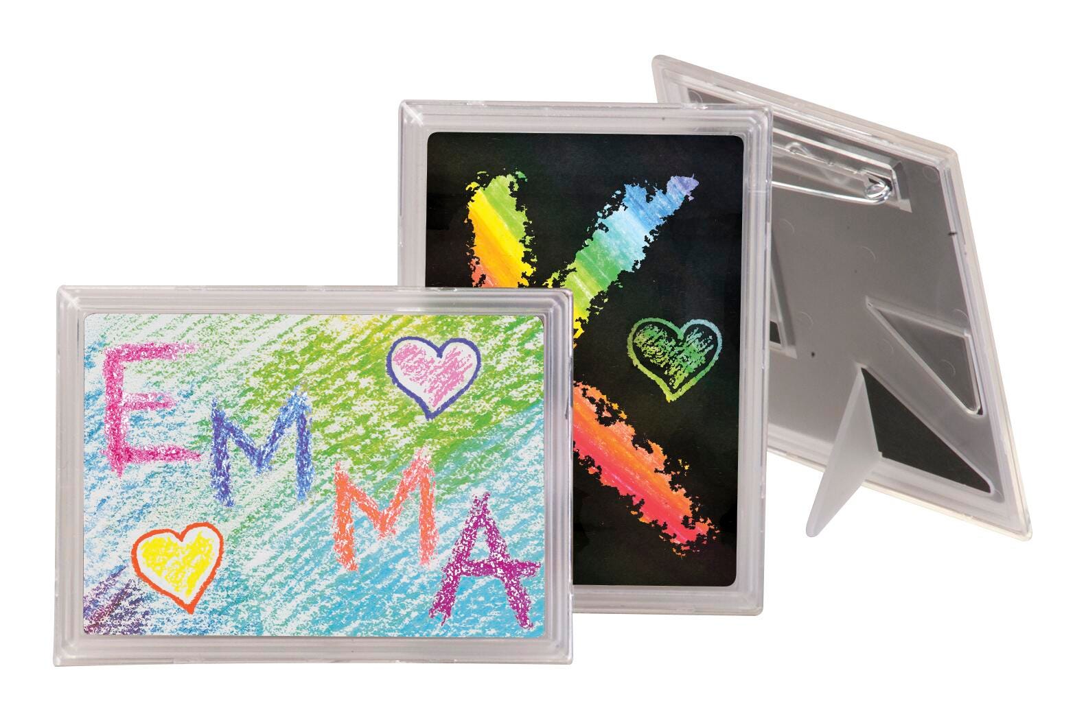 BUTTONS SNAP-IN RECTANGLE 2X2-7/8 IN PACK OF 12