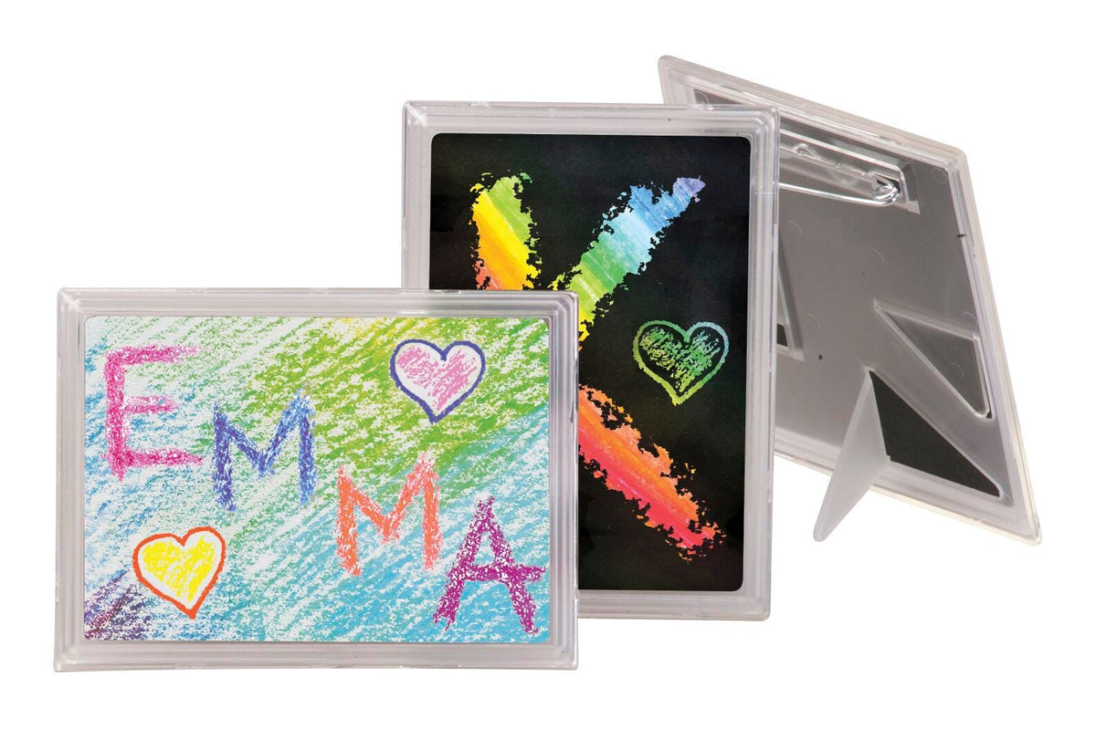 BUTTONS SNAP-IN RECTANGLE 2X2-7/8 IN PACK OF 12