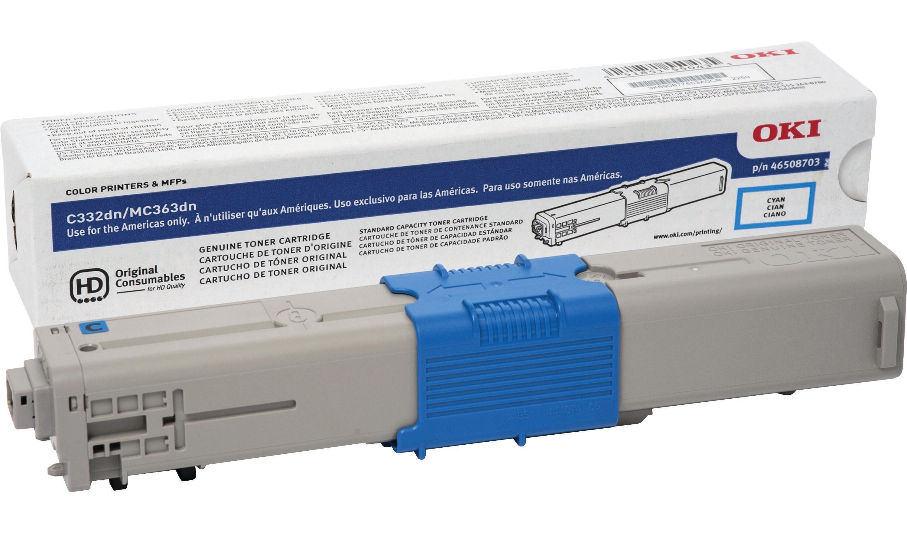 CARTRIDGE INK TONER OKIDATA OKI46508703 CYAN