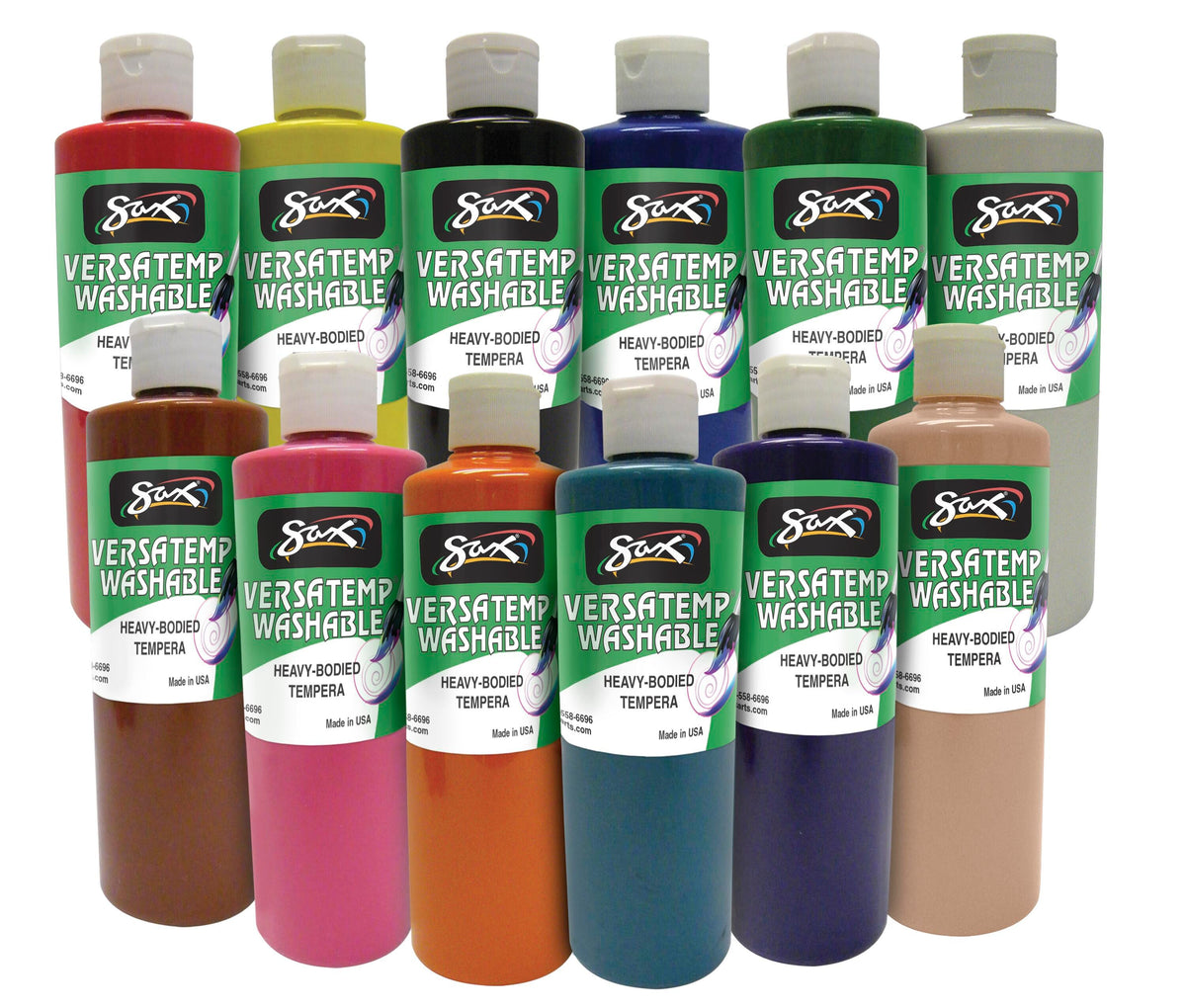 PAINT TEMPERA WASH HB SAX VERSATEMP PINT ASST SET OF 12