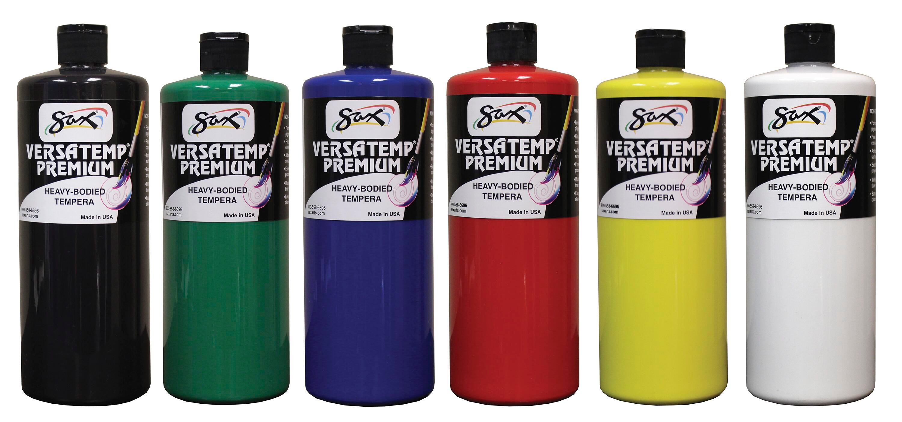 PAINT TEMPERA HB SAX VERSATEMP PREMIUM QUART ASST SET OF 6