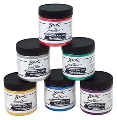 PAINT ACRYLIC HB SAX PREMIUM METALLIC 4OZ ASST SET OF 6