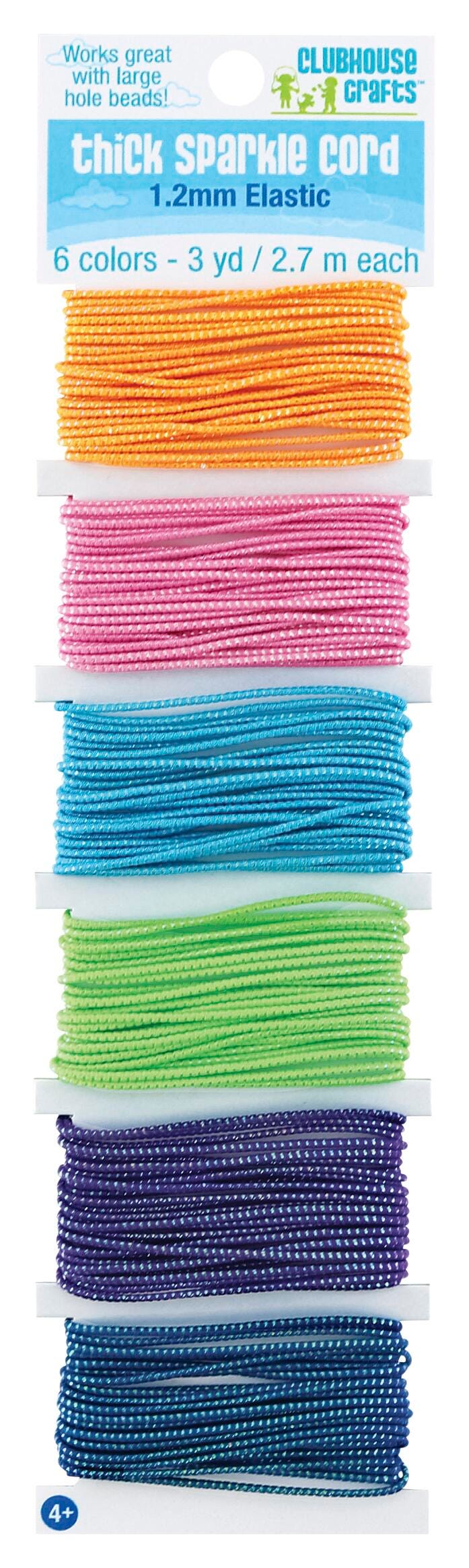 CORD ELASTIC SPARKLE ASSORTED COLORS 18 YARDS