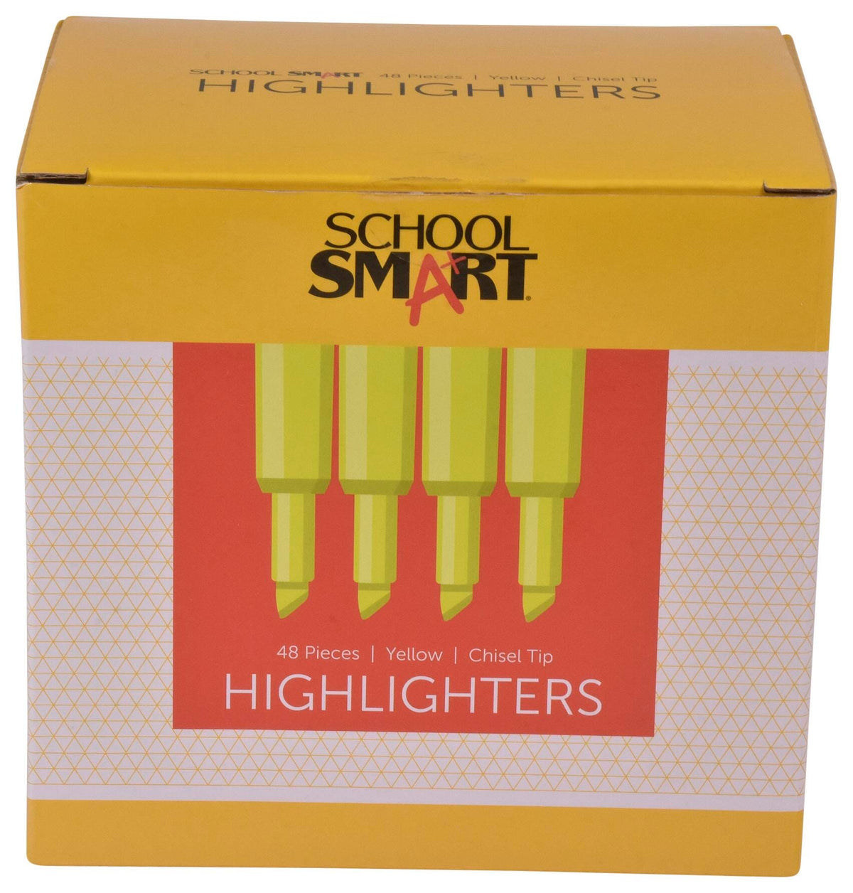 HIGHLIGHTER TANK SCHOOL SMART YELLOW PACK OF 48