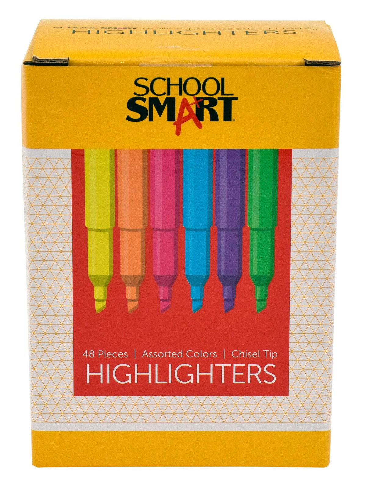 HIGHLIGHTER PEN SCHOOL SMART ASSORTED SET OF 48