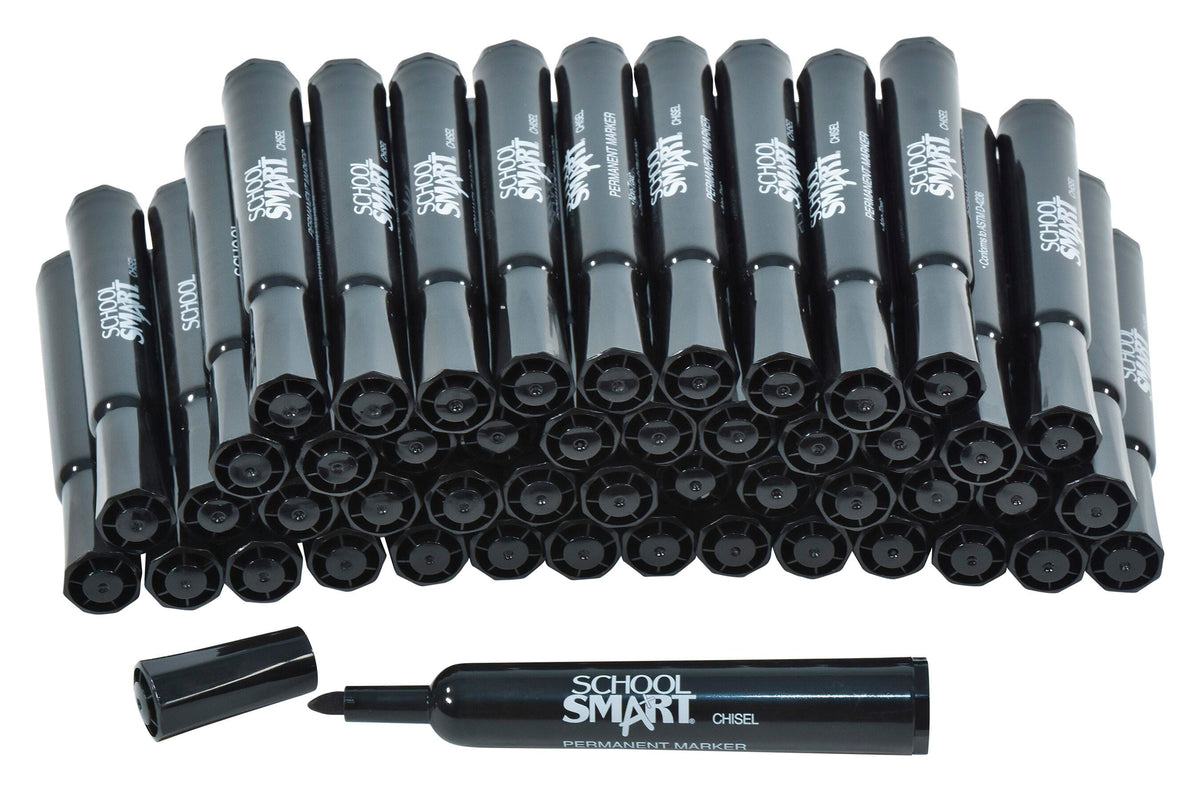 MARKER SCHOOL SMART PERMANENT BLACK PACK OF 48
