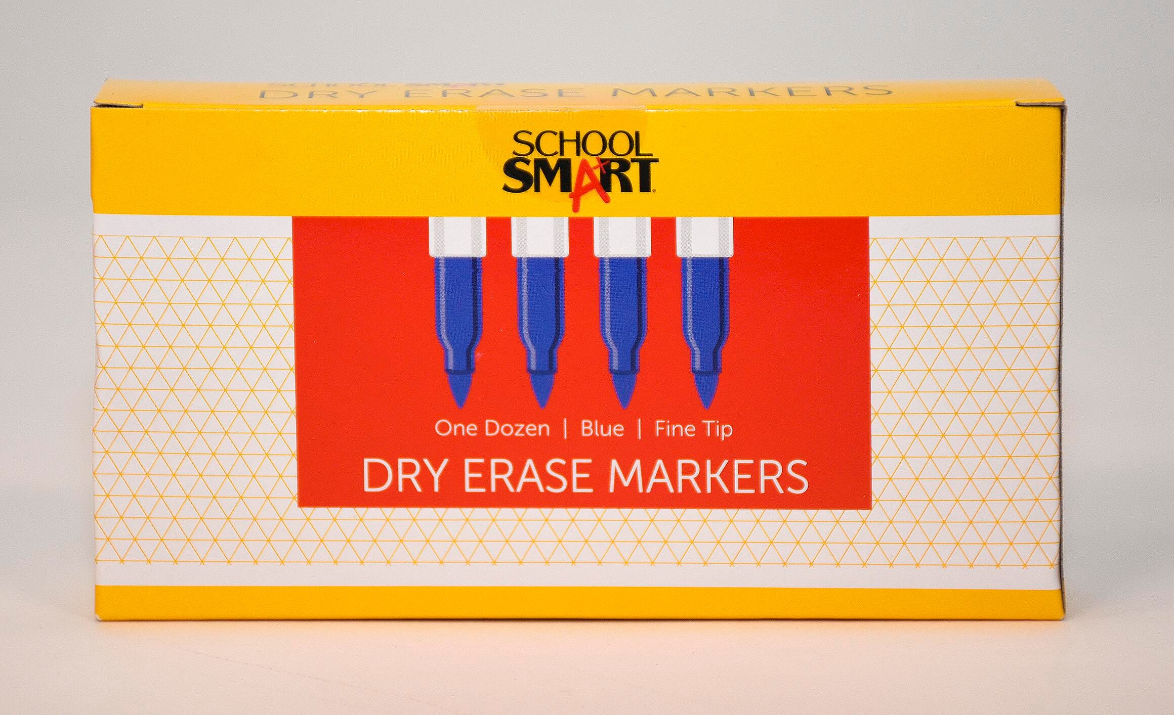 MARKER DRY ERASE PEN SCHOOL SMART BLUE PACK OF 12