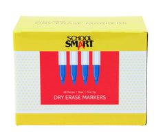 MARKER DRY ERASE PEN SCHOOL SMART BLUE PACK OF 48