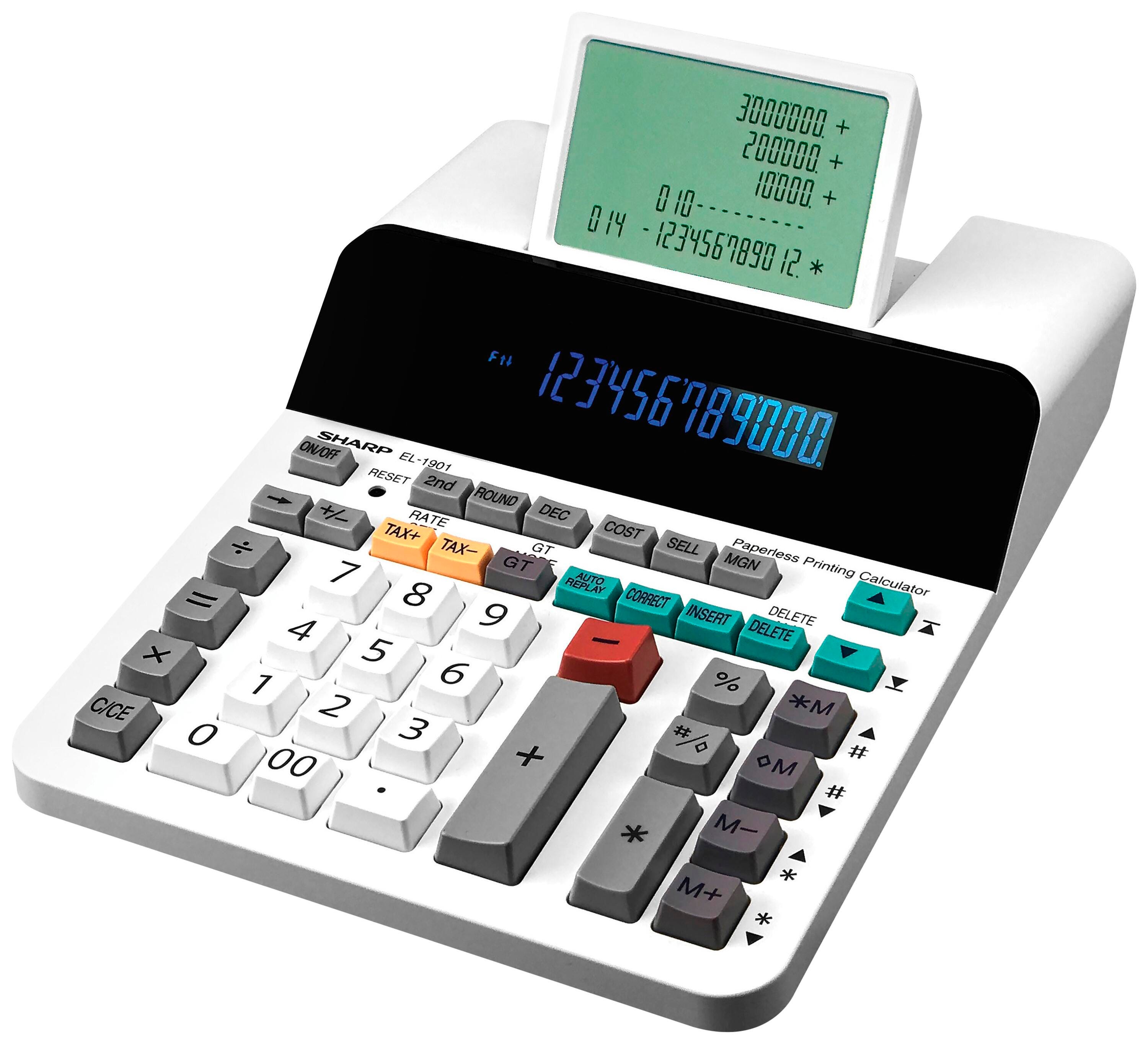 CALCULATOR PRINTING PAPERLESS 12-DIGIT EL-1901