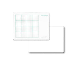 DRY ERASE BOARD TWO-SIDED GRAPH PLAIN 9 X 12 PACK OF 24
