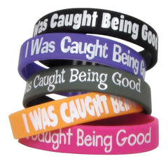 WRISTBANDS I WAS CAUGHT BEING GOOD PACK OF 10