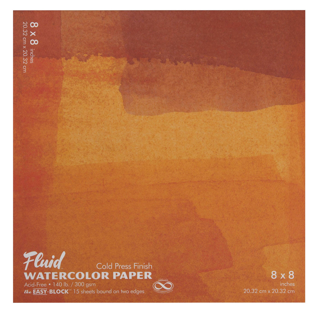 PAPER WATERCOLOR COLD PRESS EASY BLOCK 8X8 15 SHTS