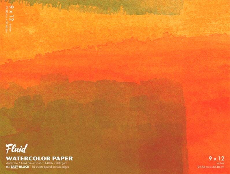 PAPER WATERCOLOR COLD PRESS EASY BLOCK 9X12 15 SHTS
