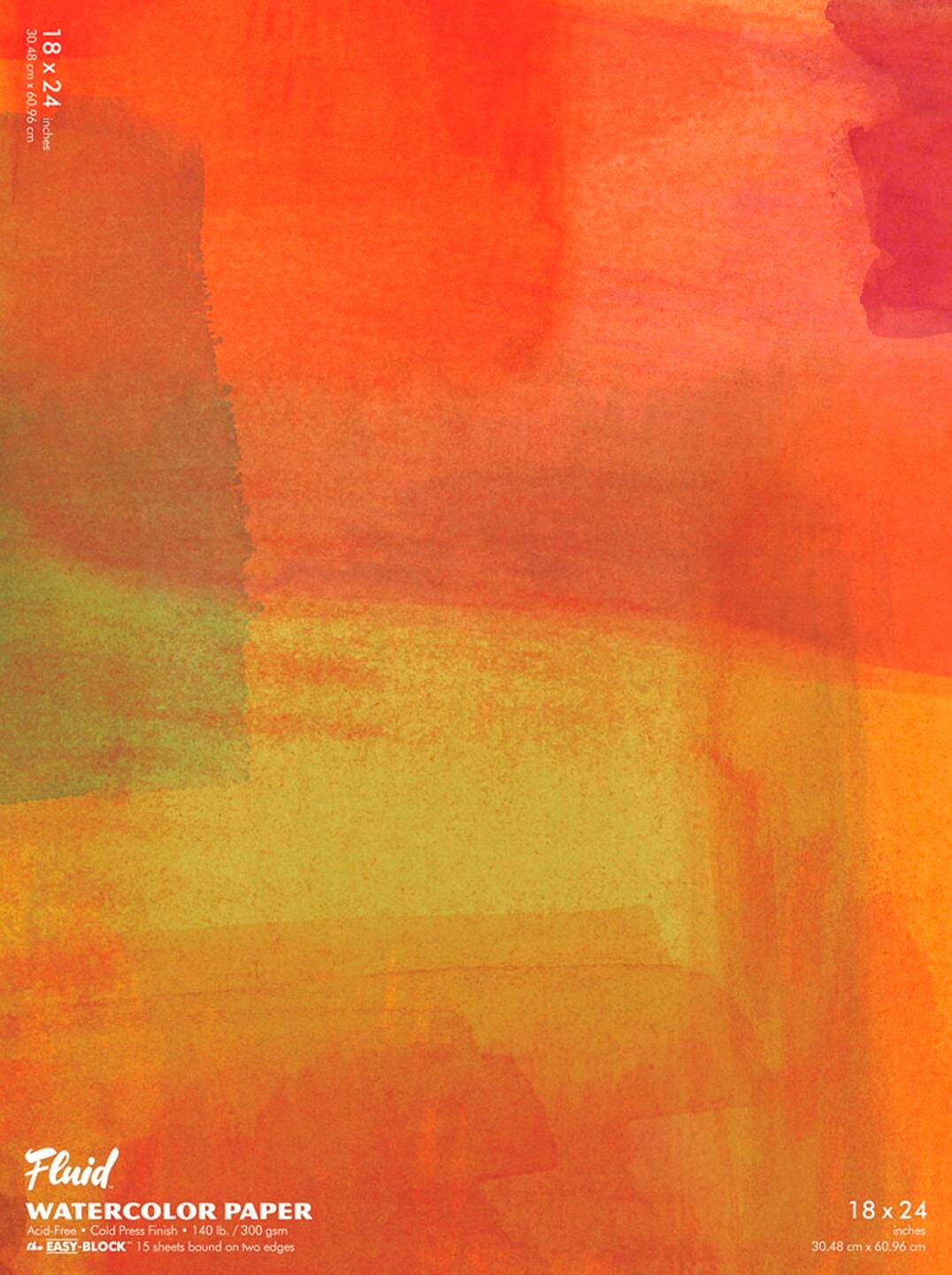 PAPER WATERCOLOR COLD PRESS EASY BLOCK 18X24 15 SHTS