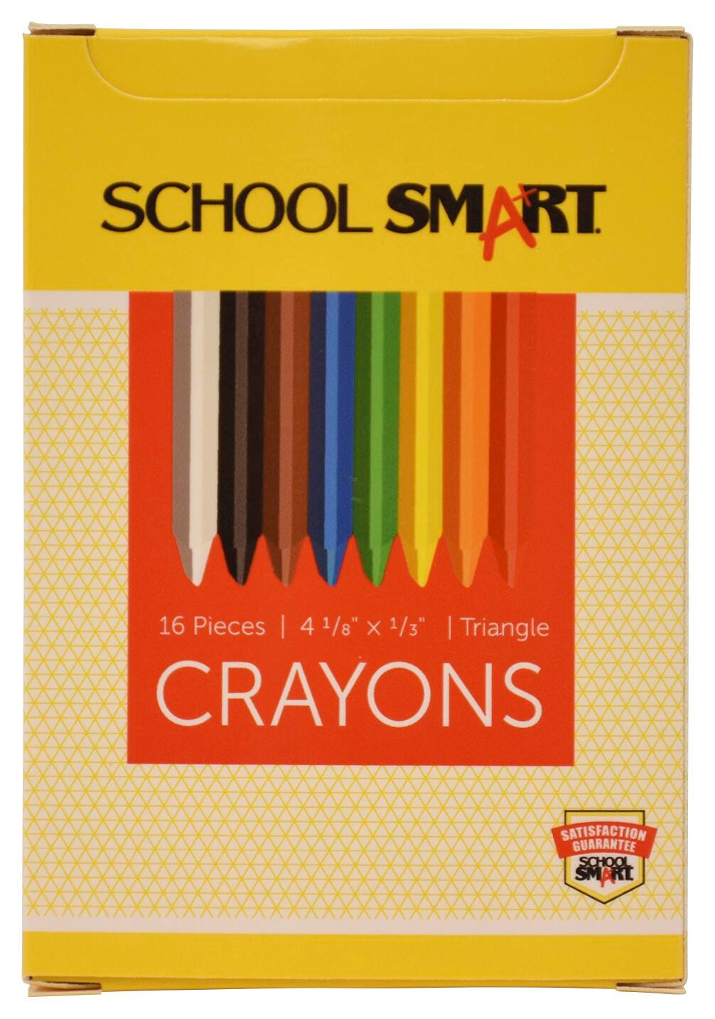 CRAYONS SCHOOL SMART TRIANGULAR ASST COLORS SET OF 16