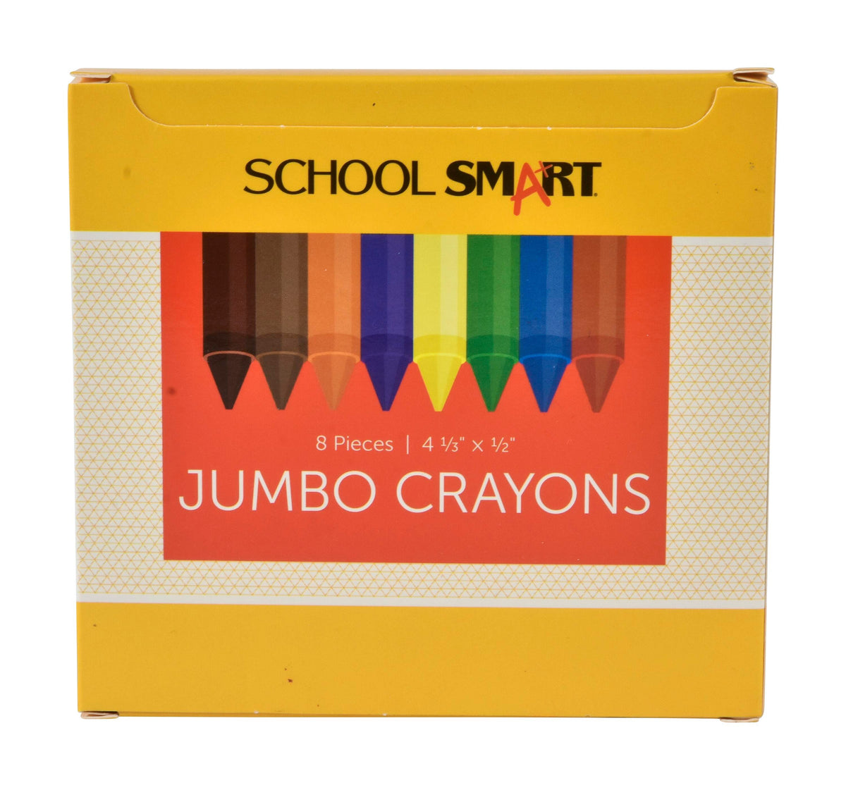 CRAYONS SCHOOL SMART JUMBO ASST COLORS SET OF 8