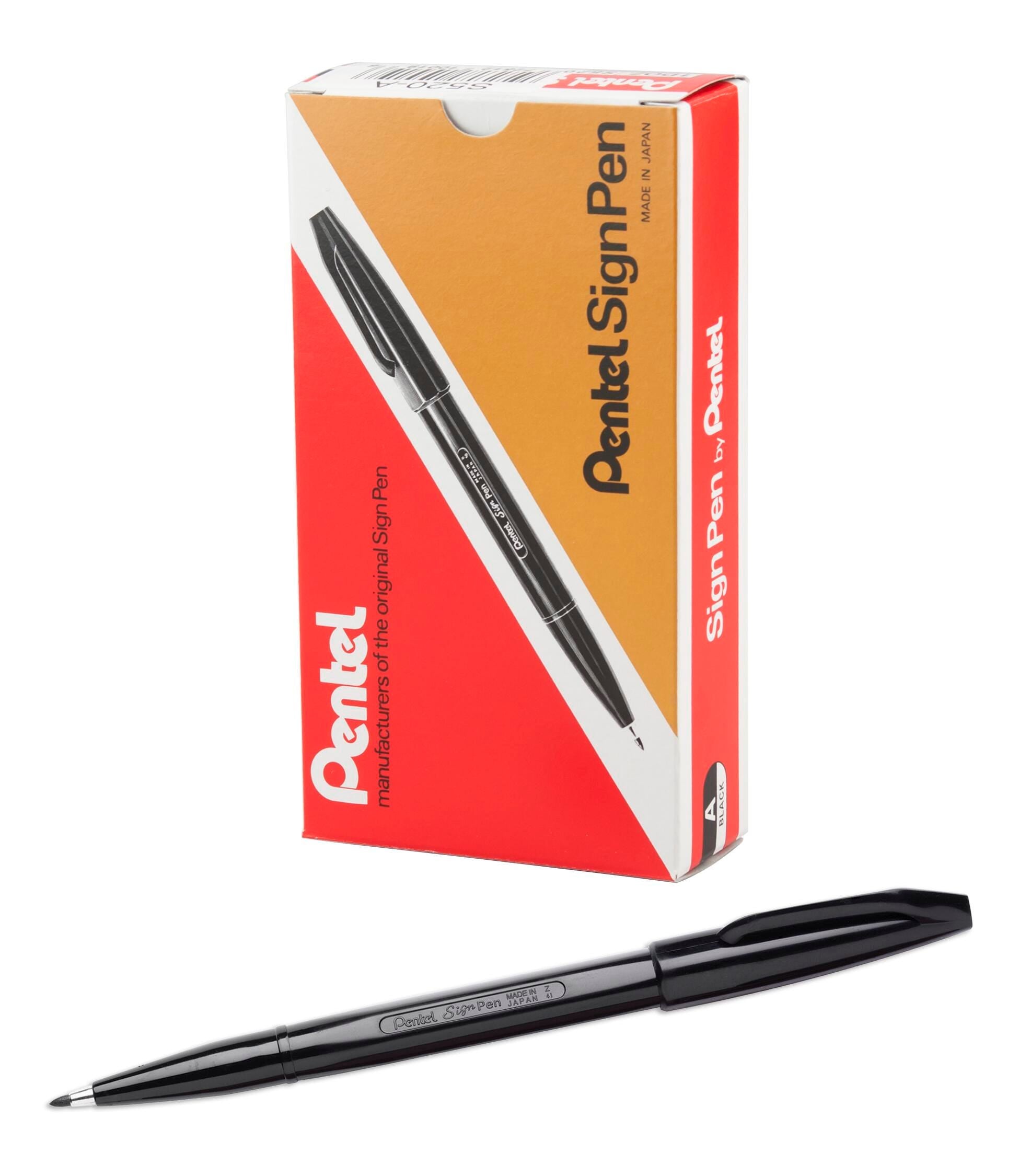 PEN PENTEL ARTS SIGN BLACK PACK OF 12