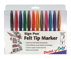 PEN PENTEL ARTS SIGN ASST SET OF 12