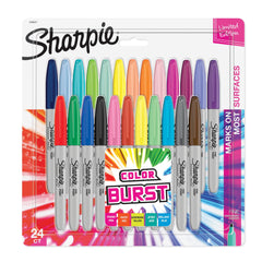 MARKER SHARPIE ASST COLOR BURST FINE SET OF 24