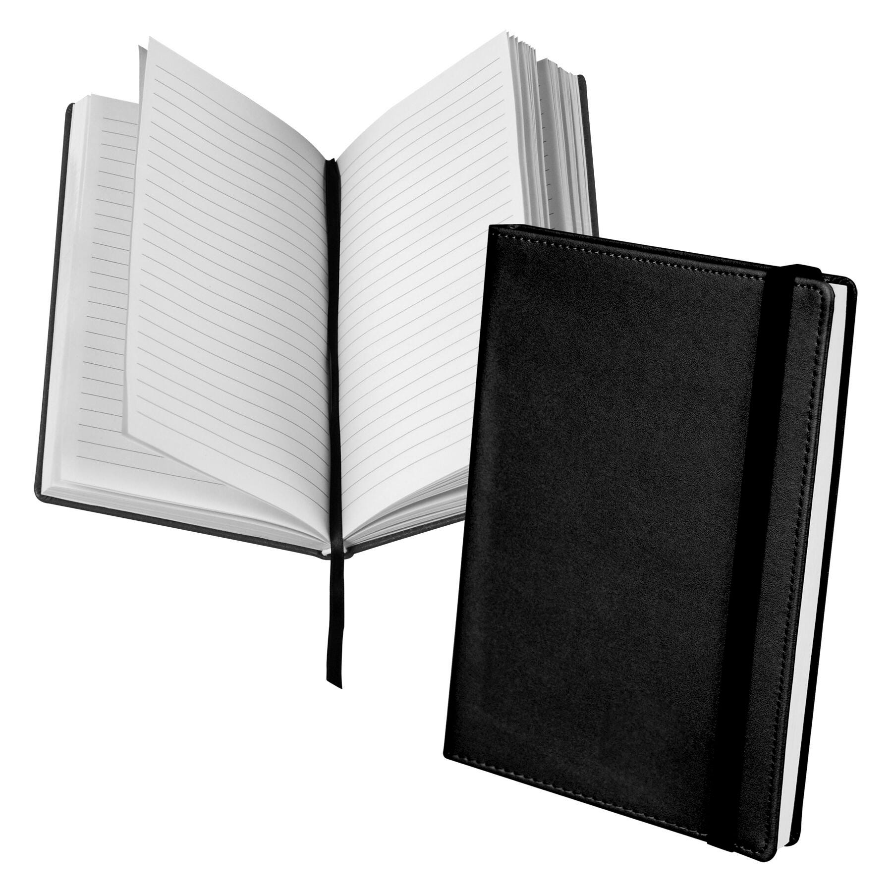 JOURNAL HARDBOUND 5.25X8.25 IN BLACK 120 SHTS