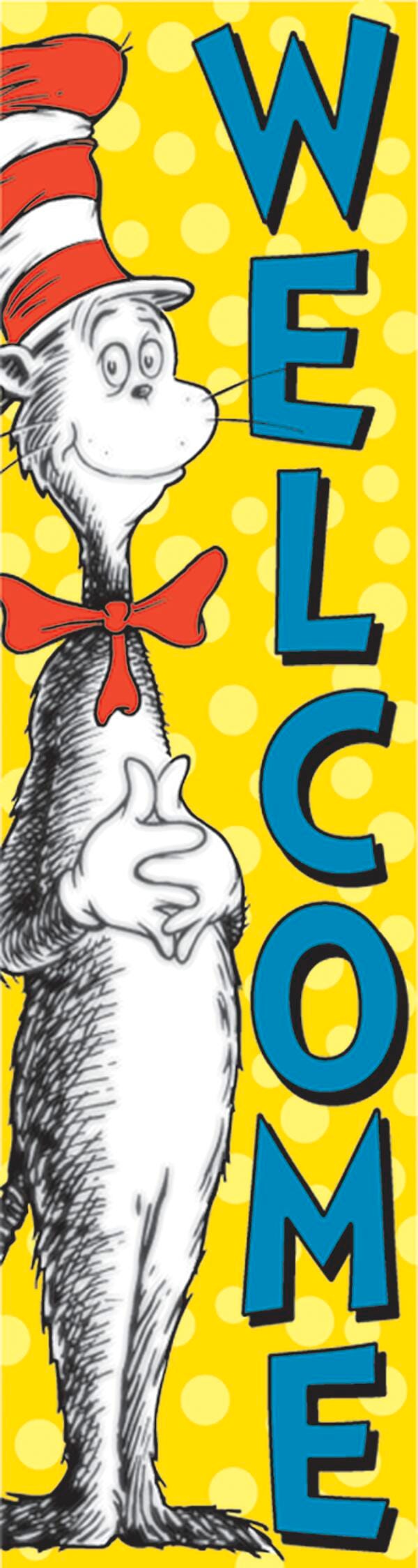 CAT IN THE HAT WELCOME BANNERS - VERTICAL