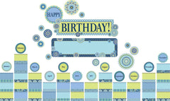 BULLETIN BOARD SET MINI BIRTHDAY BLUE HARMONY