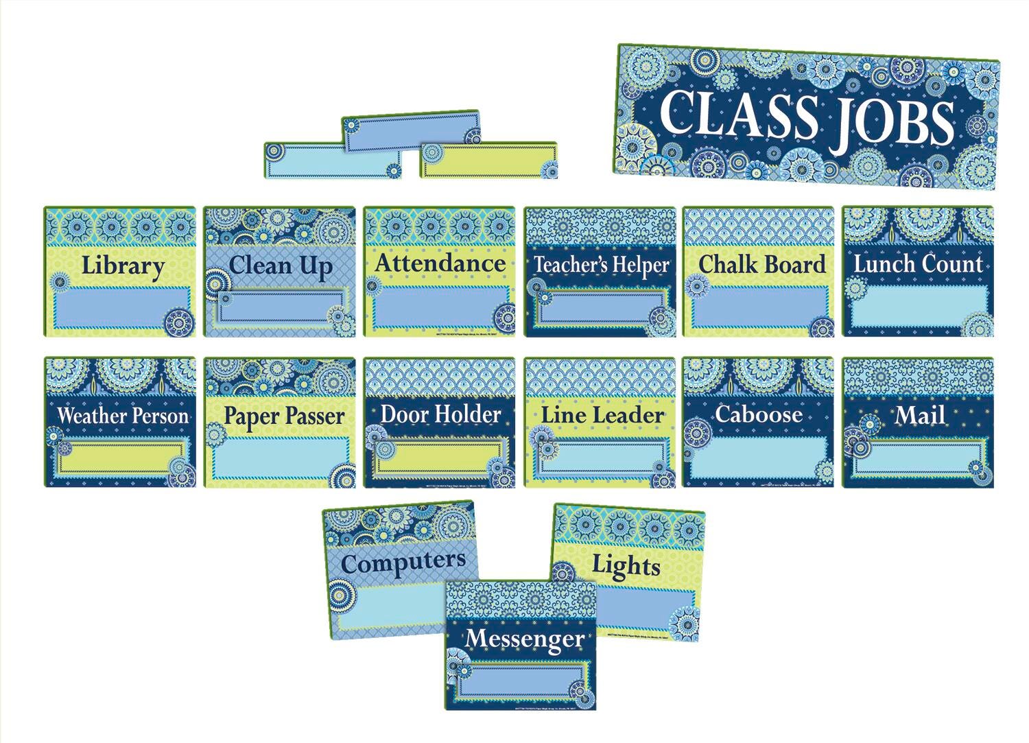 BULLETIN BOARD SET CLASS JOBS BLUE HARMONY
